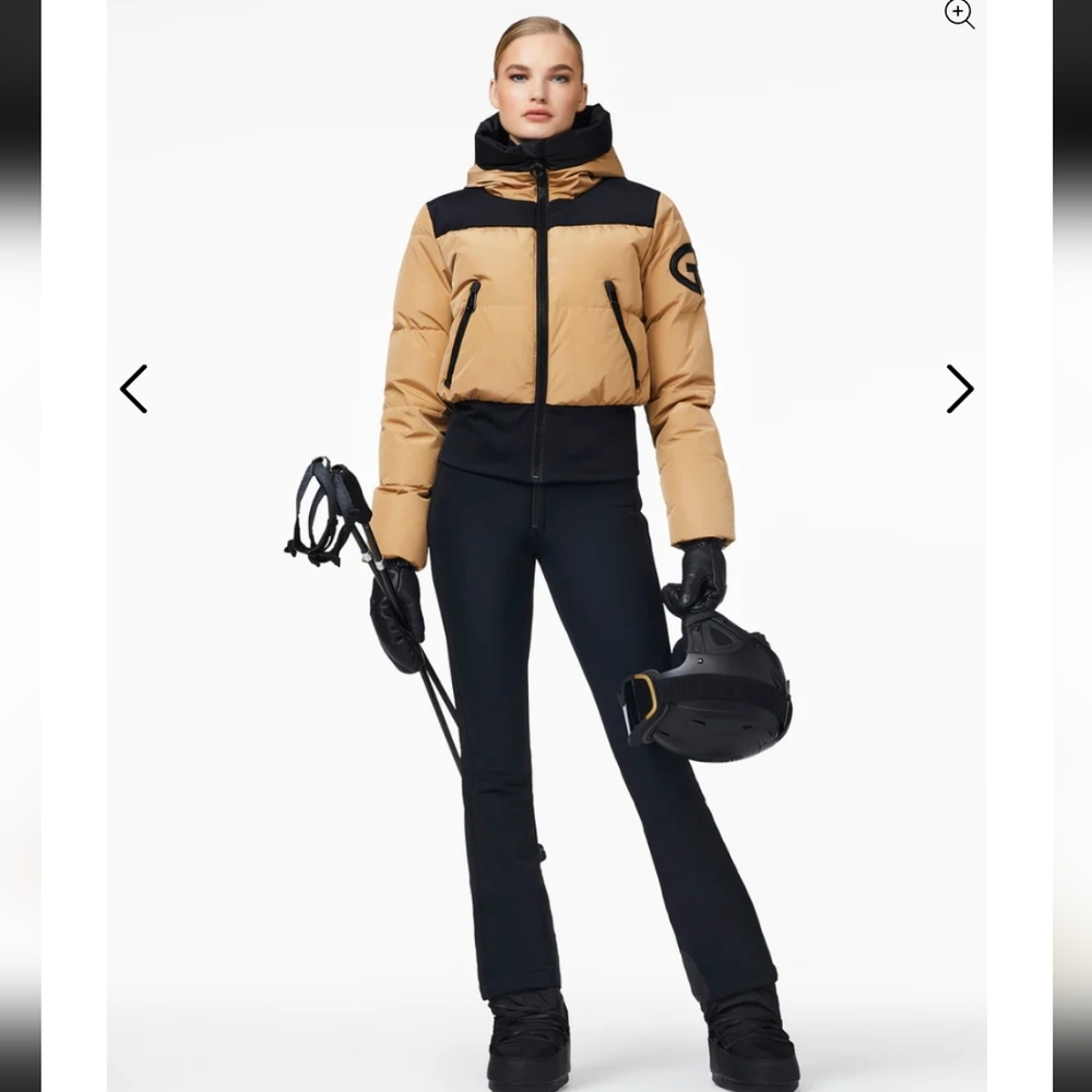 Goldbergh Reese Puffer Ski Jacket in  Latte - Picture 4 of 16